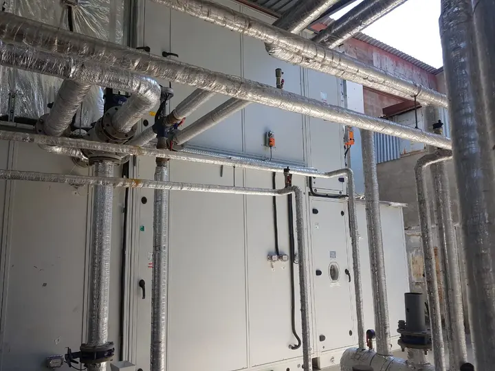 Air handling units on the chilled-water loop